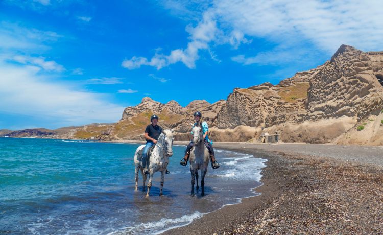 Embarking on an Odyssey: Horseback Riding in Santorini